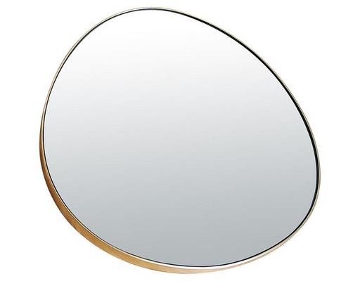 Miroir déco ROND Miroir fin dore 47X43