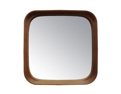 Miroir déco NATUREL Miroir arrondi bois brun 61x61cm 61X61