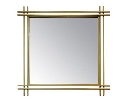 Miroir déco DORE Miroir métal doré 80x80cm 80X80