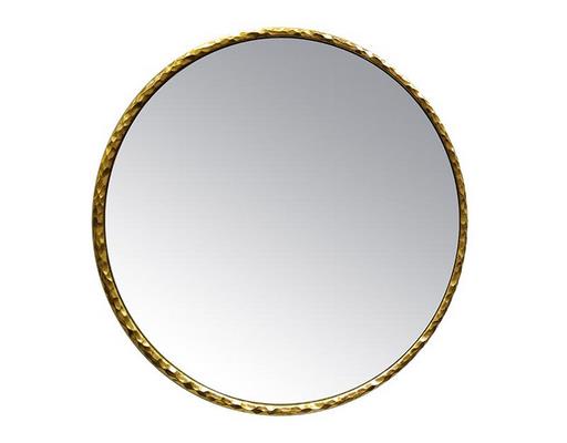 Miroir déco DORE Miroir rond doré 80cm 80X80