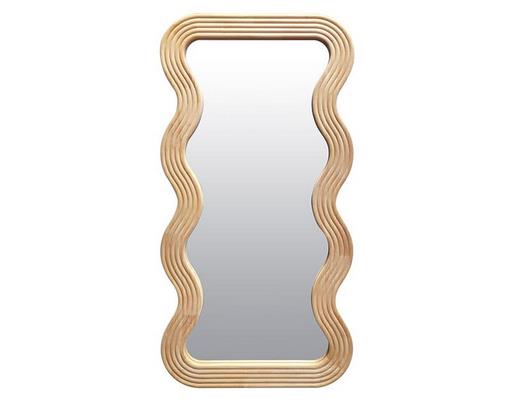 Miroir déco NATUREL Miroir vagues bois clair 60x120cm 60X120