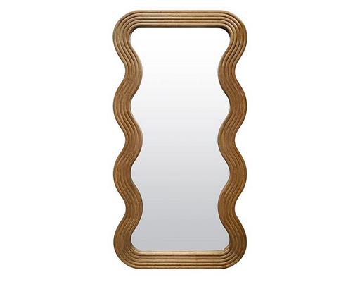 Miroir déco NATUREL Miroir vagues bois miel 60x120cm 60X120