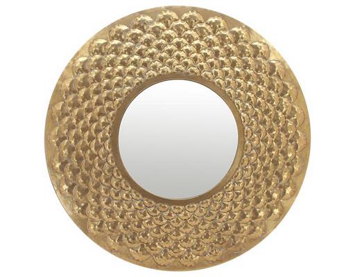 Miroir déco DORE Miroir rond métal doré 81cm 81X81