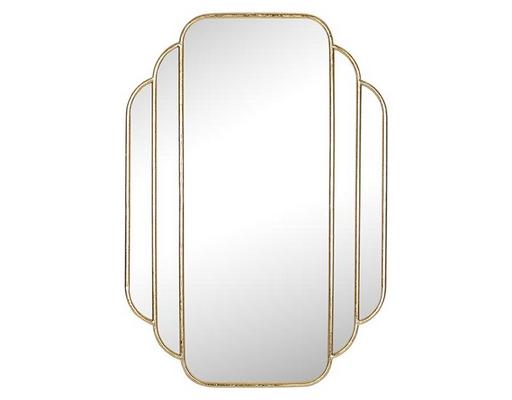 Miroir déco DORE Miroir métal doré art déco 60x85cm 60X85
