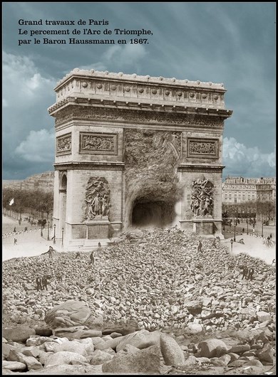 Cadre  Arc de Triomphe avec cadre rio-20 noir avec lamé 3mm 