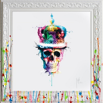 Tableau SKULL God save the Queen 90X90