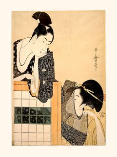 Image Utamaro Couple avec un paravent SE_1CoupleKitagawaUtamaro