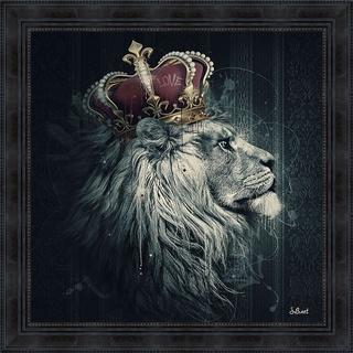 Tableau Sylvain Binet Lion-couronne