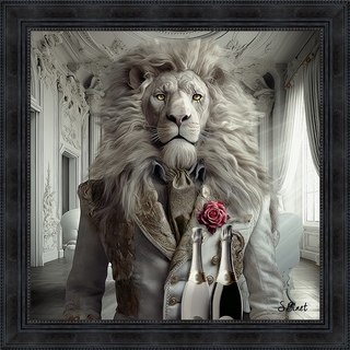 Tableau Sylvain Binet Lion-Luxury