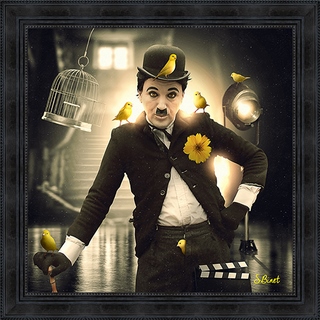 Tableau Sylvain Binet Charlie-Chaplin