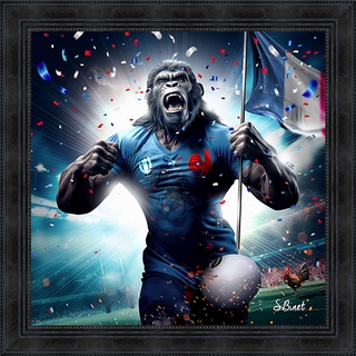 Tableau Sylvain Binet Gorille-Rugby