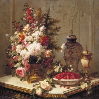 Image 1AA2218 Floral composition on a table ART CLASSIQUE FLEURS Jean-Baptiste Robie 