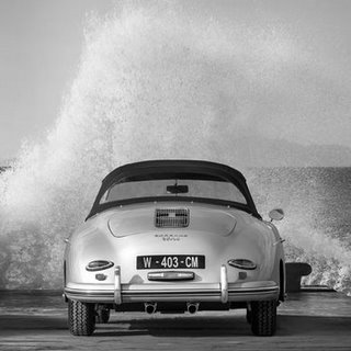 1AP3684-Ocean-Waves-Breaking-on-Vintage-Beauties--(BW-detail-2)-AUTOMOBILE--Gasoline-Images-