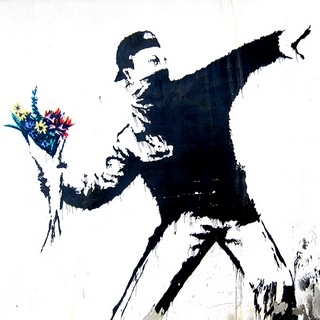 Image 1BY4784 Anonymous (attributed to Banksy) Bethlehem, Palestine (graffiti attributed to Banksy, detail)