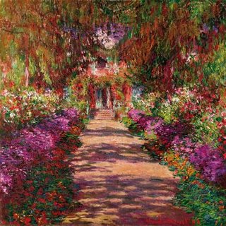 1CM028-Path-in-Monet-s-Garden-Giverny--PEINTRE-PAYSAGE-Claude-Monet