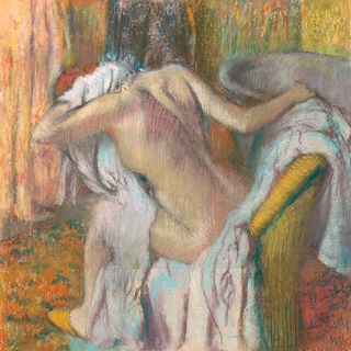 1ED5214-Edgar-Degas-After-the-Bath,-Woman-Drying-Herself