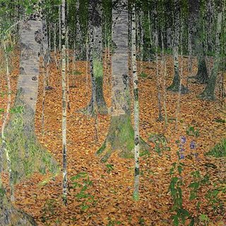 1GK130-The-Birch-Wood--PEINTRE-PAYSAGE-Gustav-Klimt
