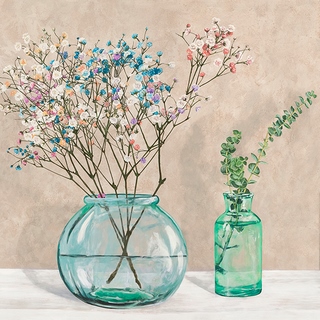 Image 1JT5319 Jenny Thomlinson Floral setting with glass vases I