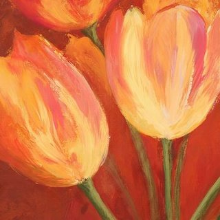 Image 1SM1360 Orange Tulips (detail) FLEURS  Silvia Mei