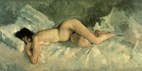 2AA2138-Reclining-nude-ART-MODERNE-FIGURATIF-George-Hendrik-Breitner