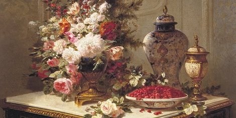 2AA3101-Floral-composition-on-a-table-(detail)-FLEURS-ART-CLASSIQUE-Jean-Baptiste-Robie