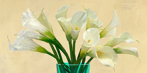 Image 2AT5142 Andrea Antinori White Callas in a Glass Vase (detail)
