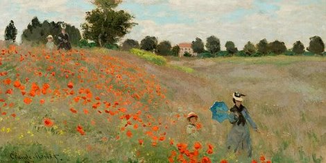 Image 2CM1532 Coquelicots (detail) PEINTRE PAYSAGE Claude Monet