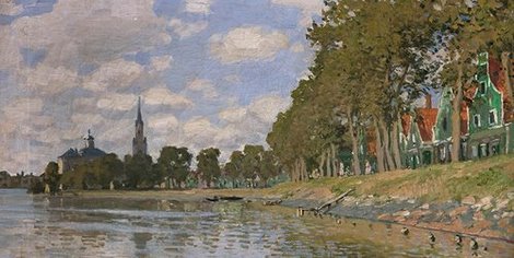 Image 2CM543 Zaandam Holland (detail) PEINTRE PAYSAGE Claude Monet