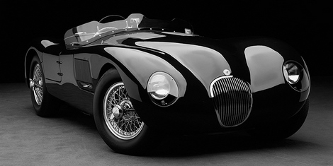 Image 2DH5377 Don Heiny 1951 Jaguar C-Type (BW)