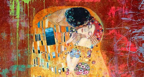 2EH3497-Klimt-s-Kiss-2.0-(detail)-URBAIN-DECORATIF-Eric-Chestier