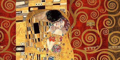 Image 2GK122 Klimt Patterns The Kiss (Gold)  PEINTRE FIGURATIF Gustav Klimt