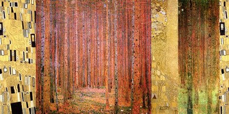 Image 2GK1839 Klimt Patterns  Forest II PEINTRE PAYSAGE Gustav Klimt