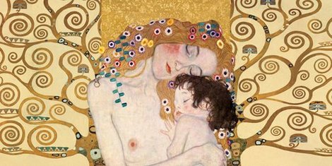2GK3640-Klimt-Patterns-Motherhood-I-PEINTRE-FIGURATIF-Gustav-Klimt