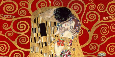 Image 2GK4485 The Kiss detail (Red variation) PEINTRE FIGURATIF Gustav Klimt