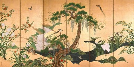 2JP1611-Birds-and-Flowers-of-Spring-and-Summer-ART-ASIATIQUE--Kano-Eino