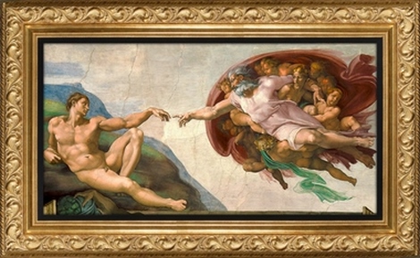 Tableau Michelangelo-Buonarroti-La-creazione-di-Adamo