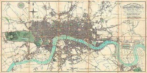 2MP584-Map-of-London-1806-CARTE--Edward-Mogg