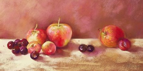 2NW3382-Cherries-and-Apples-(detail)-VINTAGE-FLEURS-Nel-Whatmore