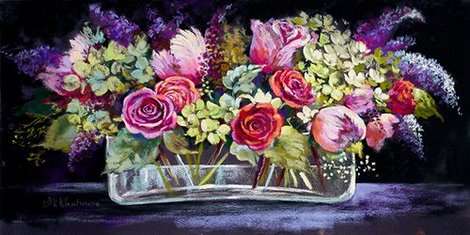 Image 2NW3410 Roses and Lilacs FLEURS DECORATIF Nel Whatmore