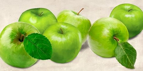 2RM2583-Green-Apples-VINTAGE-DECORATIF-Remo-Barbieri