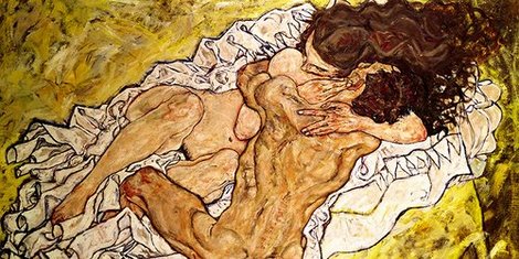 2SC077-The-Embrace--ART-MODERNE-FIGURATIF-Egon-Schiele