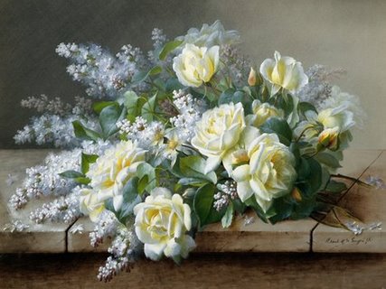 3AA1085-A-Still-Life-with-Roses--FLEURS-ART-CLASSIQUE-Raoul-De-Longpre