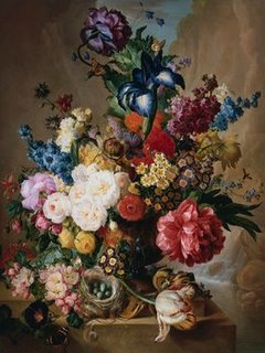 3AA1093-Poppies-Peonies-and-other-Flowers-in-a-Terracotta-Vase--FLEURS-ART-CLASSIQUE-Jan-Van-Os