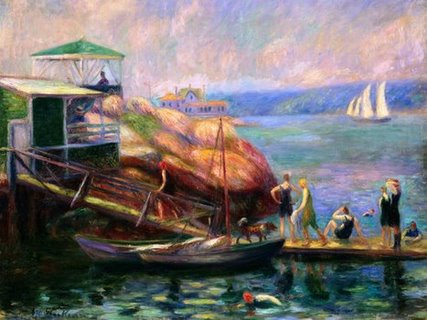 3AA1557-Swimming-in-the-Bay-PAYSAGE--William-James-Glackens