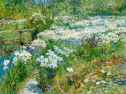 3AA2193-The-Water-Garden-PAYSAGE--Frederick-Childe-Hassam
