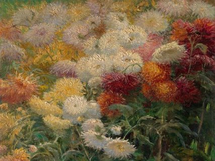 3AA3952-Chrysanthemums-in-the-Garden-at-Petit-Gennevilliers-ART-CLASSIQUE-FLEURS-Gustave-Caillebotte