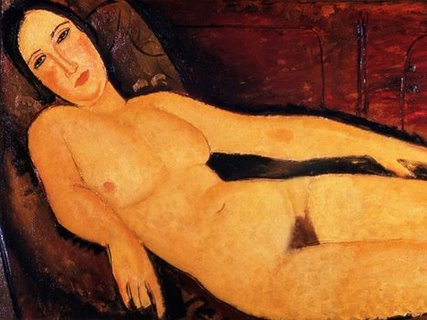 3AM066-Nude-on-a-Divan-ART-MODERNE-FIGURATIF-Amedeo-Modigliani