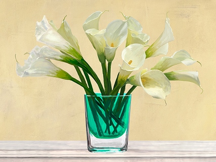 Image 3AT5140 Andrea Antinori White Callas in a Glass Vase