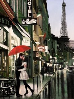 Image 3BN2579 Romance in Paris (detail) FIGURATIF URBAIN Pierre Benson