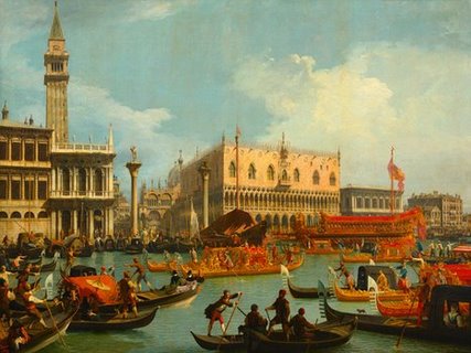 Image 3CA3055 Il ritorno del Bucintoro al molo davanti a Palazzo Ducale ART CLASSIQUE PAYSAGE Canaletto 